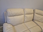 paolo manual recliner sofa 6 paolo manual recliner sofa. the recliners work great. Faint colours on the sofa and a small area of leather peeling B37 - removed for £0