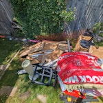 Garage clearance b4 housemove. Small Household items, broken up furniture, wood, broken toys, metal mattress frame HP21 - removed for £230