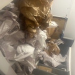 Boxes and packing paper A lot of boxes and packing paper in our downstairs entryway. BN2 - removed for £100