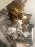 Boxes and packing paper A lot of boxes and packing paper in our downstairs entryway. BN2 - removed for £100