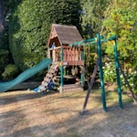 Rainbow climbing frame Climbing frame needs dismantling and removing GU22 - removed for £225