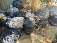 16 black bags of general waste collected by Greener Waste Solutions Ltd