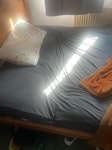 wood double bed and mattress Hi, I live in a council house, and I have a broken wooden double bed and mattress I need help removing. I can’t dismantle it or carry it outside by myself. M40 - removed for £100
