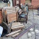 fridge,freezer garden table I have a large fridge, large freezer and some broken down wooden garden furniture and play shed which will be broken down also LE67 - removed for £300