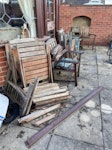 fridge,freezer garden table I have a large fridge, large freezer and some broken down wooden garden furniture and play shed which will be broken down also LE67 - removed for £300