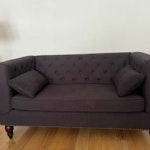 1 x two seater sofa 2 seater sofa from Made.Com with cushions - has hardly been sat on so, filling very sturdy - W - 156cm D - 81cm H - 64cm (without legs) / 81com (with legs) NW6 - removed for £0