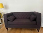 1 x two seater sofa 2 seater sofa from Made.Com with cushions - has hardly been sat on  so, filling very sturdy - W - 156cm D - 81cm H - 64cm (without legs) / 81com (with legs) NW6 - removed for £0