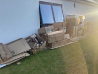 Cardboard from moving house. collected by Pat Smith Environmental Ltd