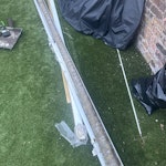 Retractable patio awning Retractable metal and canvas awning in poor condition SW18 - removed for £30
