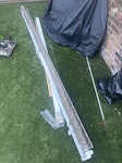 Retractable patio awning Retractable metal and canvas awning in poor condition SW18 - removed for £30