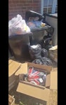 some bags and boxes around the empty the bims and all waste around it SS8 - removed for £90