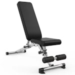 workout bicycle, gym bench - a gym bicycle
- a gym bench (foldable)
- few dumbbells and weights 
- a small tower fan E14 - removed for £25