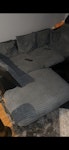 3 seater L shape grey sofa Grey 3 seater L shaped sofa. Has rip cushion cover but can be replaced/ covered. Reusable. ME5 - removed for £65