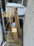 boxes and a clothes rack four cardboards and a broken wooden clothes rack (all not crushed down) SW6 - removed for £45