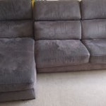 L-shaped sofabed with storage Accessible on the ground floor and will either be outside the property or in the garage depending on the date it is collected. Can be collected anytime tomorrow Saturday 5, Sunday 6 or Monday 7 July.
L-shaped sofa bed with ottoman storage. Can be disposed of or re-used but does have wear and tear underneath (not visible). Sofa bed rarely used. GU12 - removed for £140