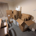 flattened cardboard 4 large boxes and 2 medium boxes of flattened cardboard, and 2 medium boxes of polystyrene, from furniture packaging after move of house. Can leave outside front of house for easy collection. HA5 - removed for £75