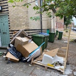 Builder waste Boxes, a pallet and waste from the Builder’s work SE2 - removed for £75