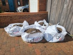 4 * 500l bags 2/3 full of soil 4 * 500l bags full of garden soil for about 2/3 each AL5 - removed for £280