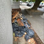 circa60 bags pavers and wooden around 60 rubble bags of garden waste and builders waste. 2 wooden pallet boxes, some paving stones and some wood waste SE23 - removed for £400