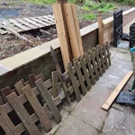 Mattress, bed frame, fencing, Double mattress, double wooden bed frame, old wooden fence, old metal fence and gate. PR6 - removed for £125