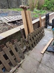 Mattress, bed frame, fencing, Double mattress, double wooden bed frame, old wooden fence, old metal fence and gate. PR6 - removed for £125