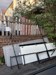 metal bed frame ,door wardrobe Door of wardrobe and metal bed frame W7 - removed for £60
