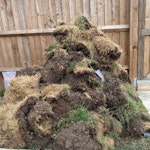 Garden turf 30 small bags soil Garden turf and 30 bags small of soil not heavy all under half full also need price on just the turf to be removed too CM23 - removed for £90