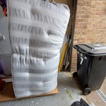 Super king size mattress Super king size mattress. It is folded in half to make it less bulky. Size is about 6 x 3 x 2 feet. It is in a garage next to the door to the drive. About 20 feet to the kerb. PO8 - removed for £65