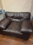 Leather snuggle chair Single snuggle sofa, good condition SL6 - removed for £65