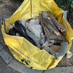 1 Hippo Midibag of rubble etc From garden projects: broken up concrete base from relaying paving, rotten timber, broken large urn, large tree band. CM16 - removed for £90