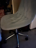 1 velvet desk swivel chair collected by Mersey Waste (NW) LTD