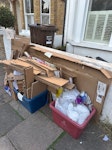 Moving in packaging Moving in packaging cart (flat boxes, plastics packaging material) W4 - removed for £60