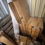 mixed garbage one large drawer, a pallet and rest is cardboard and paper leaflets and junk SE14 - removed for £80