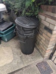 3 black bins +3 recycling box Three old black bins (empty, but dirty inside - not suitable for car collection) - only one has a lid, two don't

Three old recycling boxes + lids (empty but also dirty) N5 - removed for £60