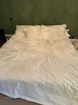 Various household objects Would love collection between 12.30-17.30.
1 x super king mattress
1 x box of bed linen 
1 x glass top for 6 seater dining table
6 x dining chairs
1 x brita water tank W8 - removed for £170