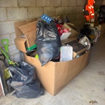 Garage clearance, junk Cleaned garage and was full of rubbish. Empty boxes, parts of garden furniture, and rubbish in general, boxes were not cut open so they're taking a big chunk of space. Fill fit a SWB easily. MK42 - removed for £150
