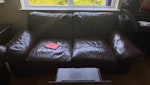 2 & 3-seater sofas + mattress 1 unit 2-seater leather sofa and 1 unit 3-seater leather sofa. 1 queen mattress NW3 - removed for £240