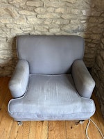 Armchair, light collected by clear that services