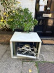 Small scrap for collection Metal network server cabinet and cables - need collecting asap as outside the building TW10 - removed for £45