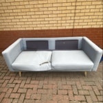 Old 3 Seater Sofe this is an old 3 seater sofa that is broken and has been sat in my back garden for months Time I sorted out getting it collected NR18 - removed for £60