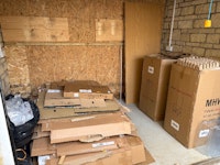 Cardboard polystyrene plastic collected by clear that services