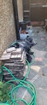 Old garden decking & shingle Old garden decking, some plastic plant pots and bags of shingle (approx 8 half-filled black bin bags) CR8 - removed for £200