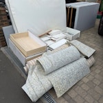 bed base, matrass,headboard,ca bed,mattress,headboard,cabnet, carpet & underlay RM11 - removed for £110