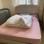 double bed and mattress the bed is just on the 1st floor, close to the doorstep HD5 - removed for £130