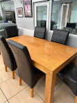 Six chairs /table/arm chair It’s not really junk six leatherette back chairs and table and a leather armchair it’s because I can’t get me disabled walk past and I need the room thank you, Janet BL2 - removed for £70
