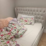 Furniture 2 glass cabinets + 1 double bed + mattress. SW11 - removed for £0