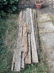 Two piles of timber Two piles of timber, one is old decking, one wooden batons E17 - removed for £60