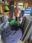Various household items Can be collected anytime Thursday 24th or Friday 25th. Sofa will be broken down into sections (it is designed to be taken apart). 2 sofa footstools in good condition. Chest of drawers can be broken down if needed but can be reused. Beanbag and footstool, gym dummy, can be reused. Gym mats (unsure exactly how many but no more than 6) in good condition. Bag of general rubbish including kitchen drying rack. Printer which no longer works. 2 room dividers, dusty but usable IG8 - removed for £170