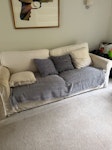 3 seater sofa Large sofa reusable just has some stains on right arm KT11 - removed for £110