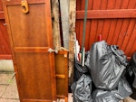 Household general disposal 1 x Double Mattress
1 x 2 seater Sofa pieces (all dissembled) - this is a self assembly sofa, so comes in small pieces 
1 x furniture cupboard - dissembled
1 x double bed - all broken down into pieces E17 - removed for £175